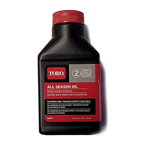 Paquete de 24 aceites originales Toro OEM 38901 para motor de 2 tiempos con estabilizador de combustible, 2.6 oz. - 0