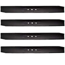 Paquete de 4 cuchillas de reciclaje originales Toro OEM 133-8183-03 de 21" para cortacésped Super Recycler (1999+) [STD BLK]-2