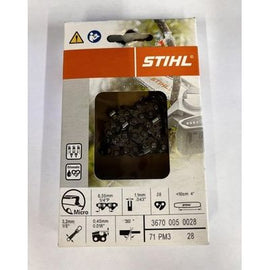 STIHL OEM 71PM3 28 GTA 26 Chain 71 PM3 28 3670-005-0028