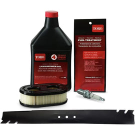 Kit de afinación y cuchilla Toro original para cortacésped reciclador con motores Briggs &amp; Stratton OHV 163 cc 725 EXI de par bruto 104M02/0043-F1 para unidades 20955 20960 21761 21762 21766 21767 21771
