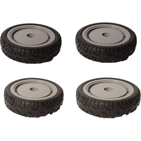 El kit de ruedas Toro genuino para los Super Recyclers Toro de 21 pulgadas más nuevos contiene cantidad (2) ruedas 107-3708, cantidad (2) ruedas 107-3709