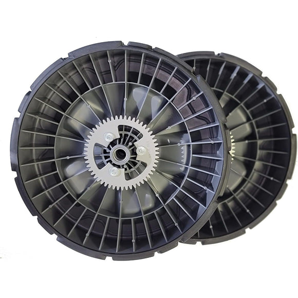 Paquete de 2 ruedas con engranajes externos originales Toro OEM 140-2350 de 9,65"