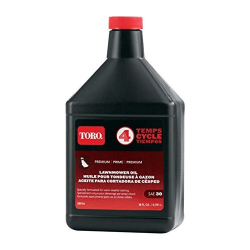 Aceite original Toro OEM 38916 SAE 30 para motor de verano de 4 ciclos, botella de 18 oz
