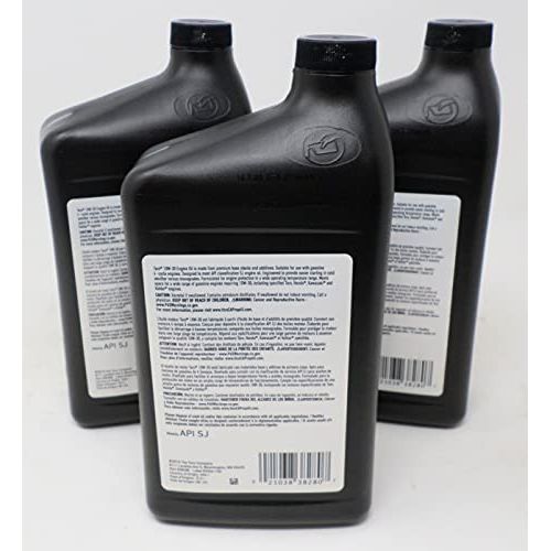Paquete de 3 aceites originales Toro OEM 38280 10W30 para motor de 4 tiempos, 32 oz. Botella