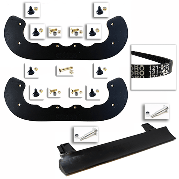 Pala y raspador Toro originales con kit de cinturón para quitanieves Toro Power Clear 721