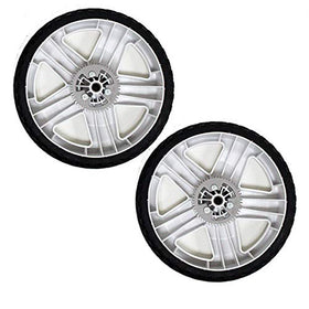 Genuine Toro OEM 2 Pack of 137-4843 11in. Rear High Wheel Replacement for 22in. Recycler SmartStow Lawn Mowers [EXTGR, G2, WHITE]