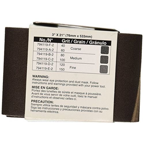 Makita 794119-E-2 3 x 21 Abrasive Belt 150 Grit 2/pk