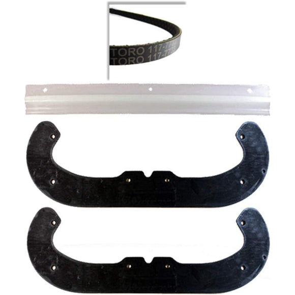 Pala y raspador Toro originales con kit de cinturón para lanzanieves Toro 180 Power Clear