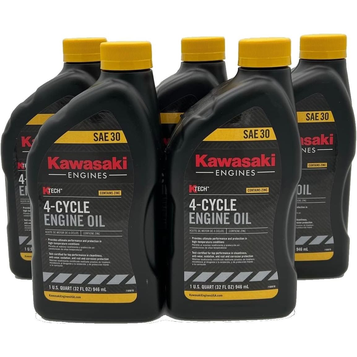 Kawasaki OEM 5 Pack of 99969-6281 OIL:4 CYL SAE30 1QT