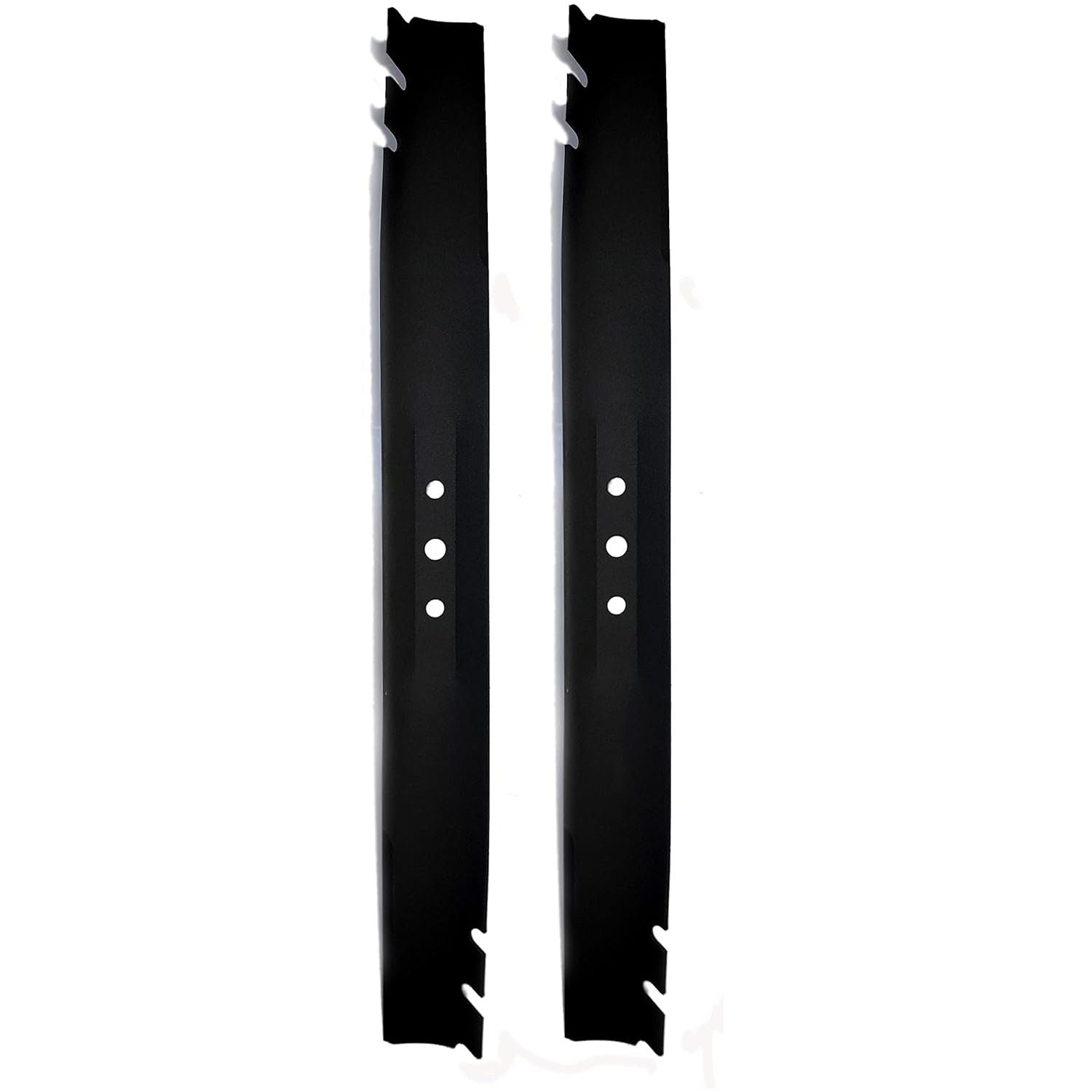 Paquete de 2 cuchillas recicladoras originales Toro OEM 131-4547-03 de 22 pulgadas y 3 orificios, color negro