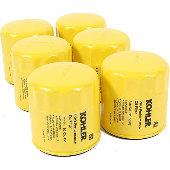 Kohler OEM 6 Pack of 52 050 02-S OIL FILTER