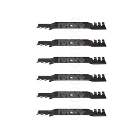 Paquete de 6 cuchillas giratorias de 21-3/16" x 6 puntos STAR MTD COMERCIAL MULCHING Compatible con: 742-04126, 742-0616, 742P04308X, 942-04126, 942-04126-X, 942-04308-X