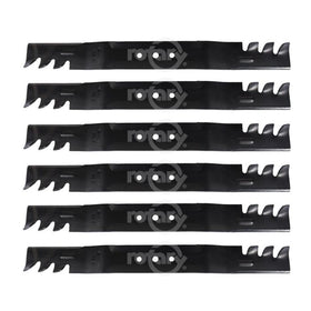 Paquete de 6 hojas giratorias para triturar con cabeza de cobre de 21-11/16" x 7/16" TORO Compatible con: 94-322, 108-9764-03, 131-4547-03
