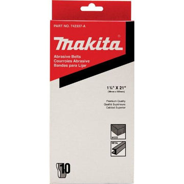 Makita 742334-2 11/8 x 21 Abrasive Belt 150 Grit 10/pk