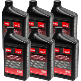 Genuine Toro OEM 6 Pack of 38280 10W30 4-Cycle Engine Oil - 32 oz. Bottle