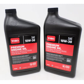 Paquete de 2 aceites originales Toro OEM 38280 10W30 para motor de 4 tiempos, 32 oz. Botella