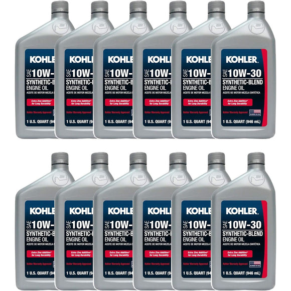 Kohler OEM 12 Pack of 25 357 65-S OIL, QUART 10W30 SYNTH BLEND