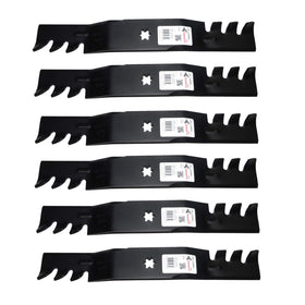 Paquete de 6 cuchillas giratorias de cobre de 17,9 pulgadas x 6 puntos Star Cub Cadet compatible con: 742-04053, 742-04053A, 942-04053A, 942-04053B, 942-04053C, 942-04053-X.