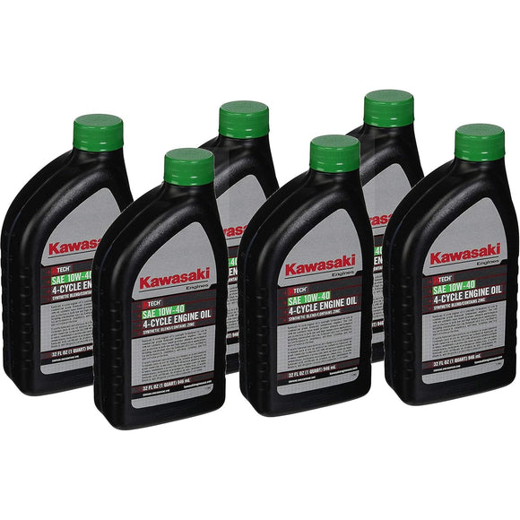 Kawasaki OEM 6 paquetes de 99969-6296 ACEITE: 4 CIL 10W40 1QT