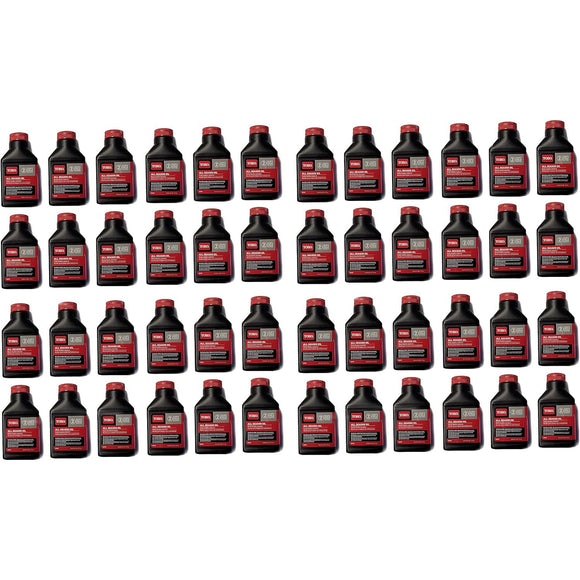 Paquete de 48 aceites originales Toro OEM 38901 para motor de 2 tiempos con estabilizador de combustible, 2.6 oz.