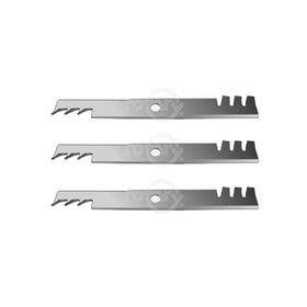 Paquete de 3 cuchillas giratorias de 20-1/2" x 15/16" EXMARK COMERCIAL MULCHER Compatible con: 103-6393, 103-6398, 103-6398-S, 116-5174, 1165174S, 116-5174-S
