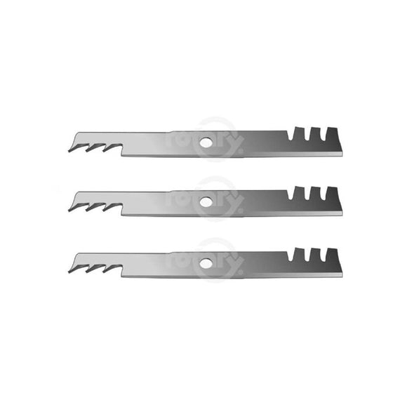 Paquete de 3 cuchillas giratorias de 20-1/2" x 15/16" EXMARK COMERCIAL MULCHER Compatible con: 103-6393, 103-6398, 103-6398-S, 116-5174, 1165174S, 116-5174-S