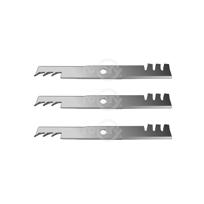 Paquete de 3 cuchillas giratorias de 20-1/2" x 15/16" EXMARK COMERCIAL MULCHER Compatible con: 103-6393, 103-6398, 103-6398-S, 116-5174, 1165174S, 116-5174-S