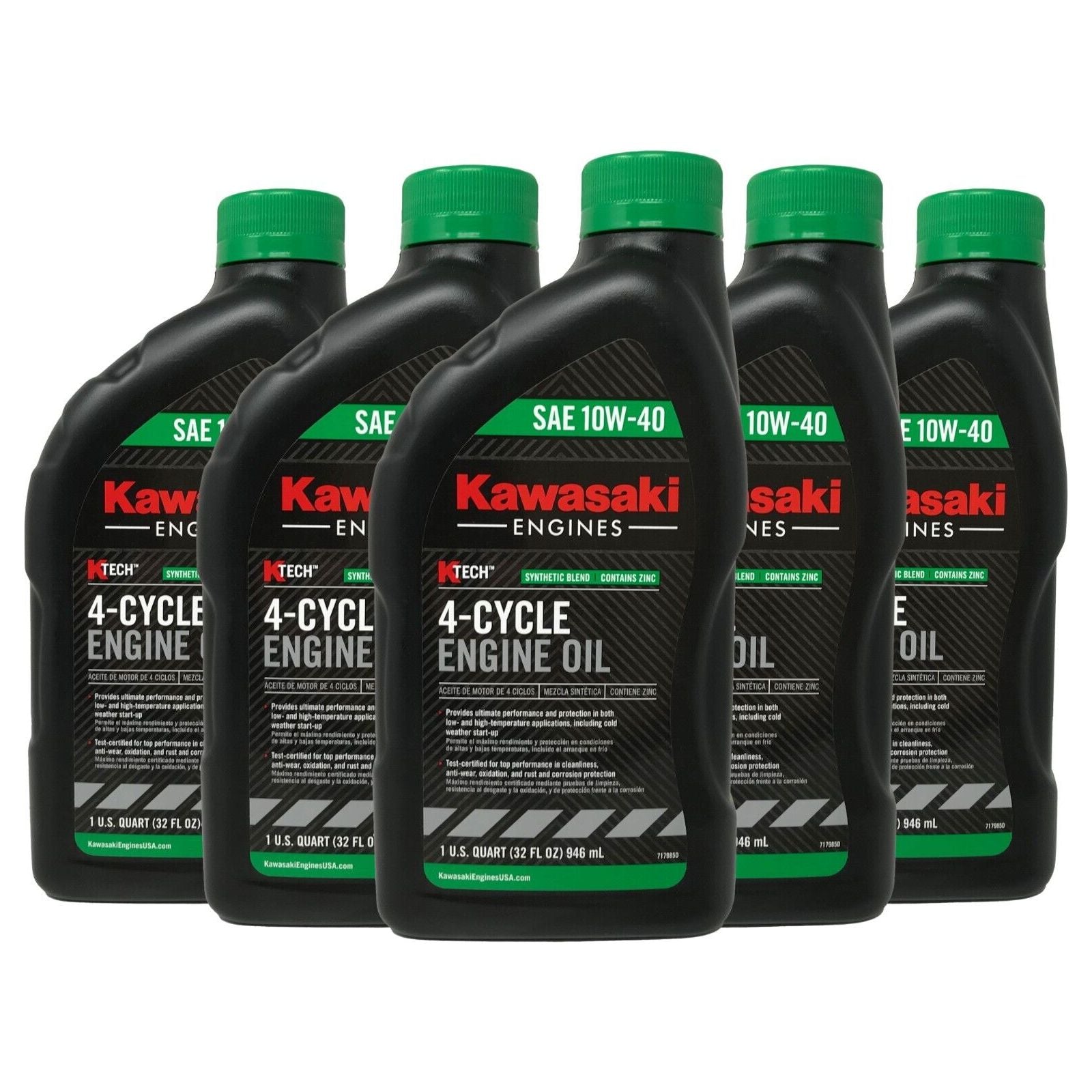 Kawasaki OEM 5 Pack of 99969-6296 OIL:4 CYL 10W40 1QT